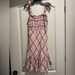 Sundays Pink Plaid Dress small